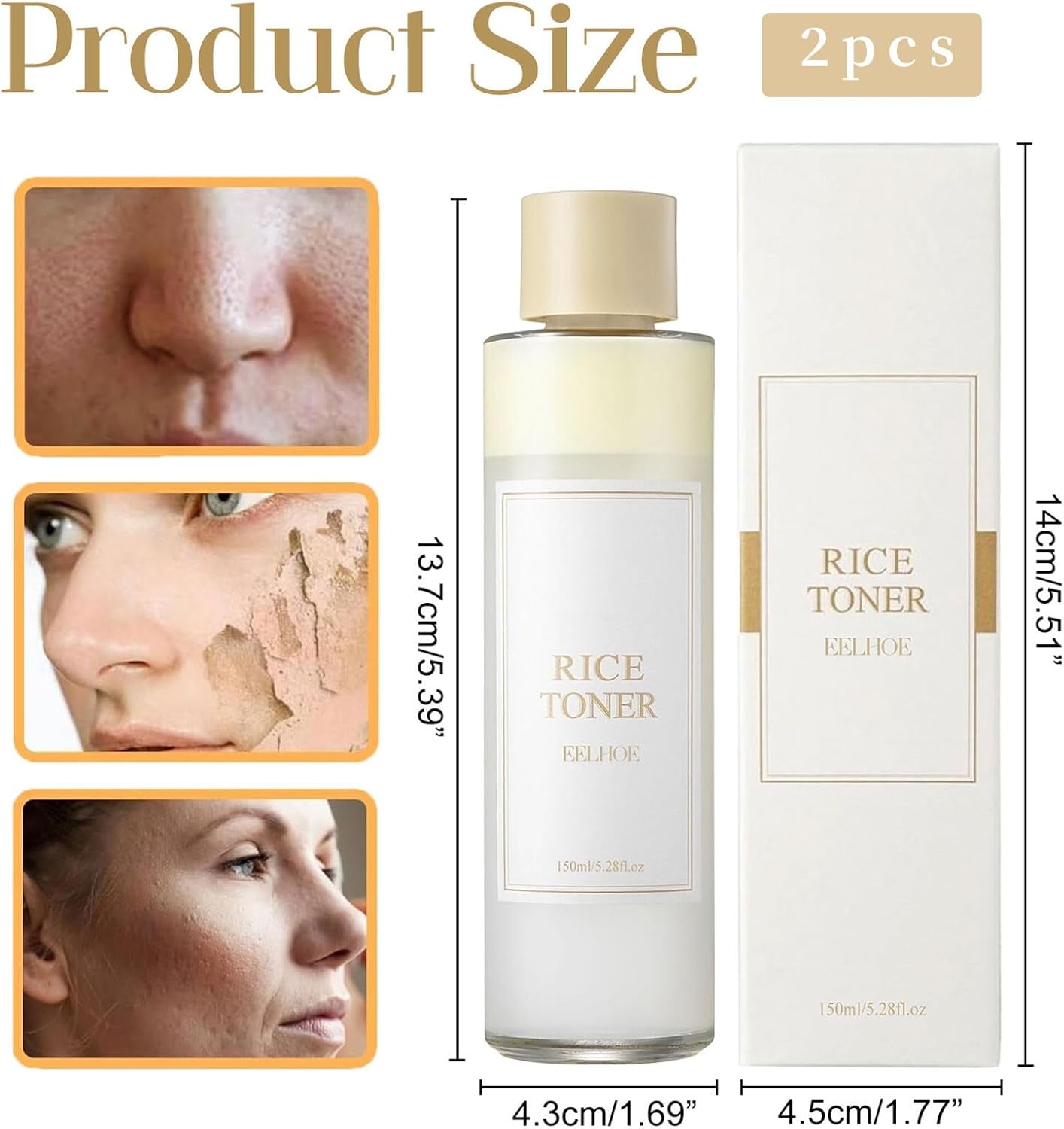 Tonico Idratante Al Riso, 150Ml - Toner per Un'Idratazione Profonda, Con Estratti Di Riso Coreano, per Pelli Secche E Sensibili