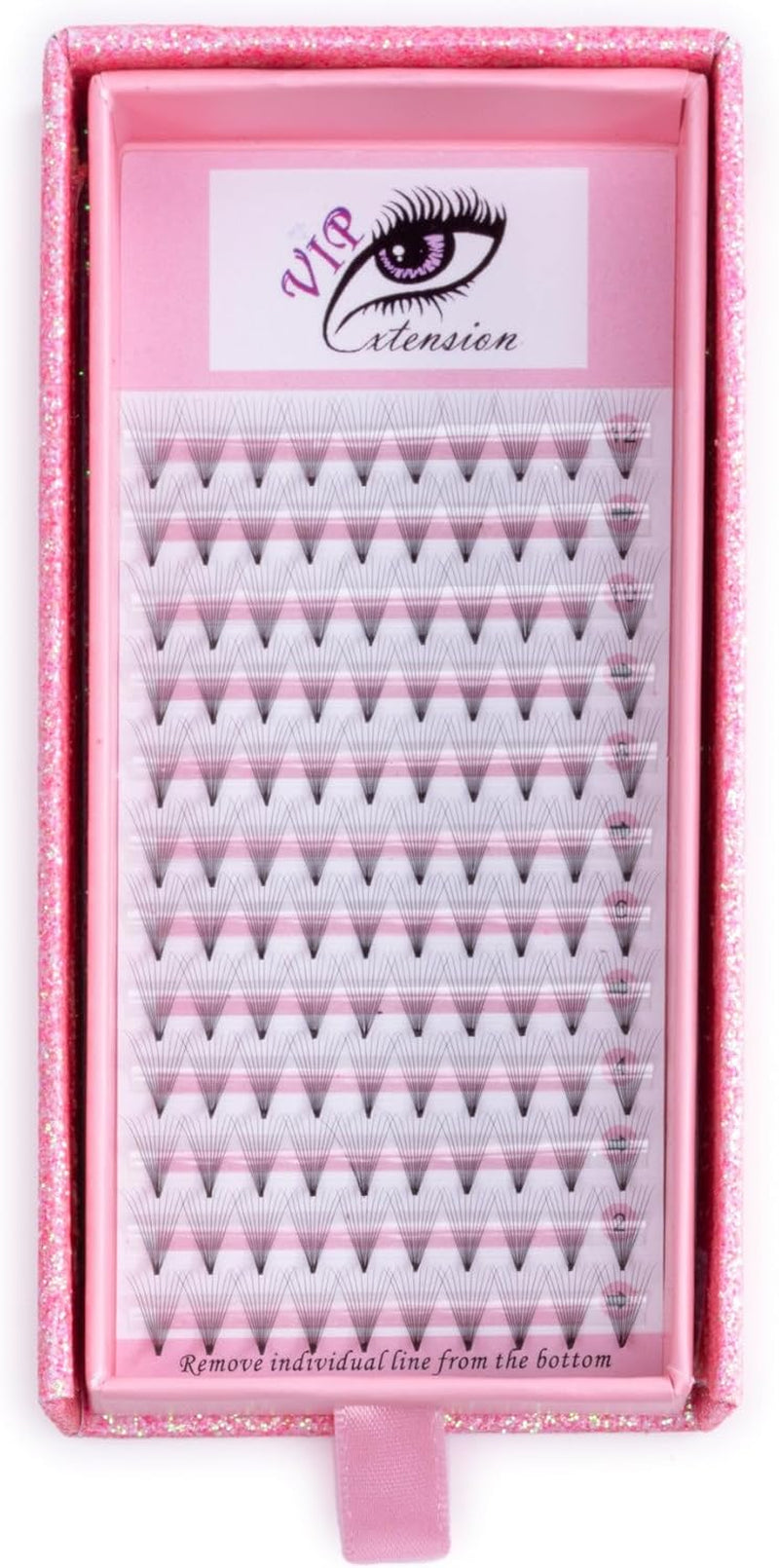 Extension Ciglia 10D - Ciglia Finte Ciuffetti - 0,07Mm - Curvatura D - 12 Mm - Premade Fan - Ciglia Volume Russo Effetto Hollywood Professionali