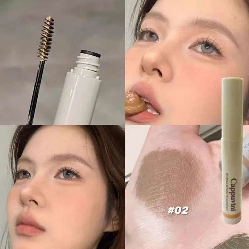 Cocoa Brown Eyebrow Tint Cream Waterproof Natural Eyebrow Tattoo Cream Light Color Eyebrows Make up Smooth Fluff Brow Dye Pencil