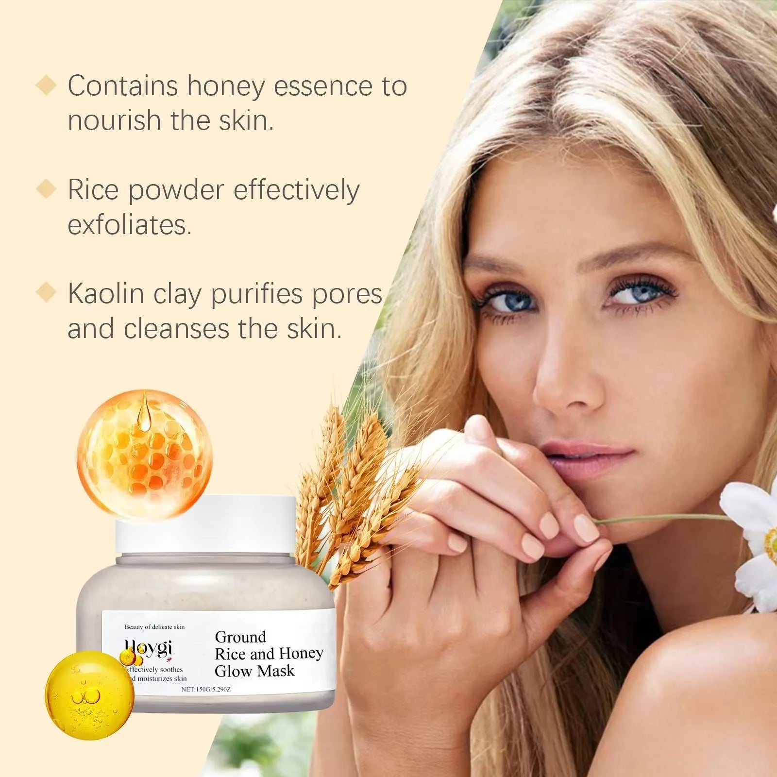 Rice Raw Pulp Mask Replenishment Moisturizing Fade Dark Spot Repair Sensitive Skin Shrink Pore Hydrating Mask Korean Skin Care