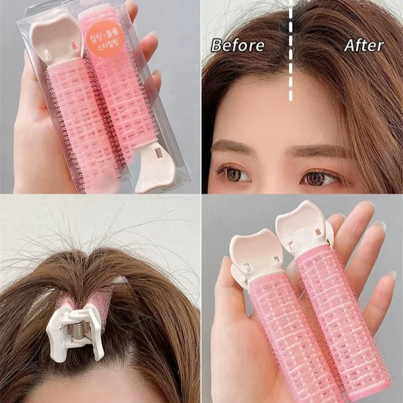 Natural Hair Root Fluffy Clips Curly Hair Rollers and Culers Bangs Hair Styling Clip Hairs Lazy Korean Styling Accessories Black