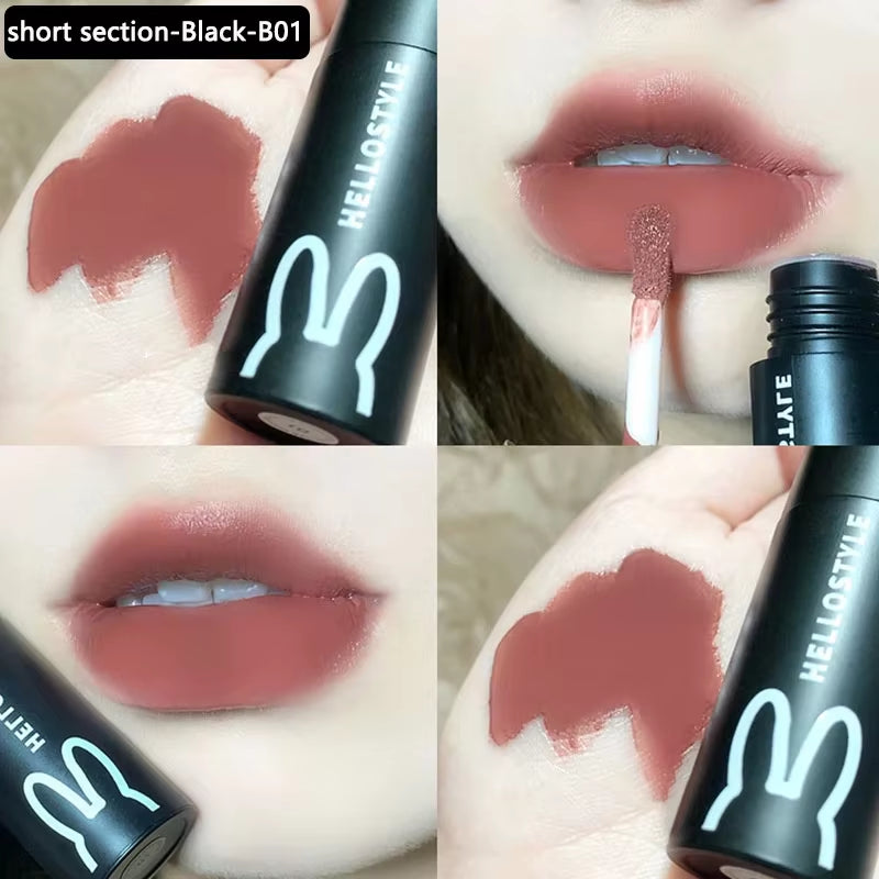 1/3Pcs Punk Gothic Black Matte Lipstick Brown Lip Satin Red Lip Tint Waterproof Sexy Liquid Liptsick Lip Gloss Korean Cosmetics