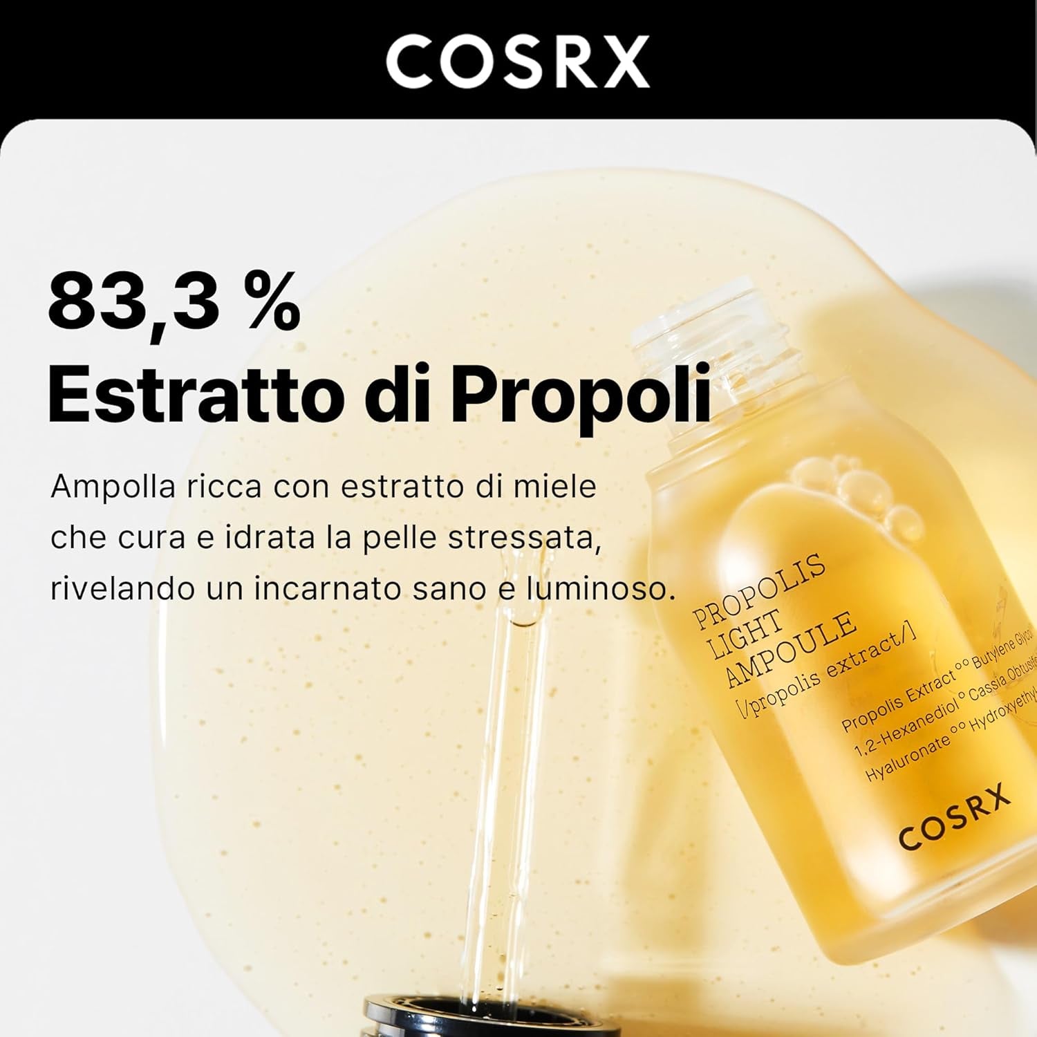 Fiala Di Propoli 1.01 Fl.Oz / 30Ml | Siero Illuminante Con Il 73,5% Di Propoli | Idratazione, Carnagione Più Chiara, Pelle Luminosa, Korean Skincare