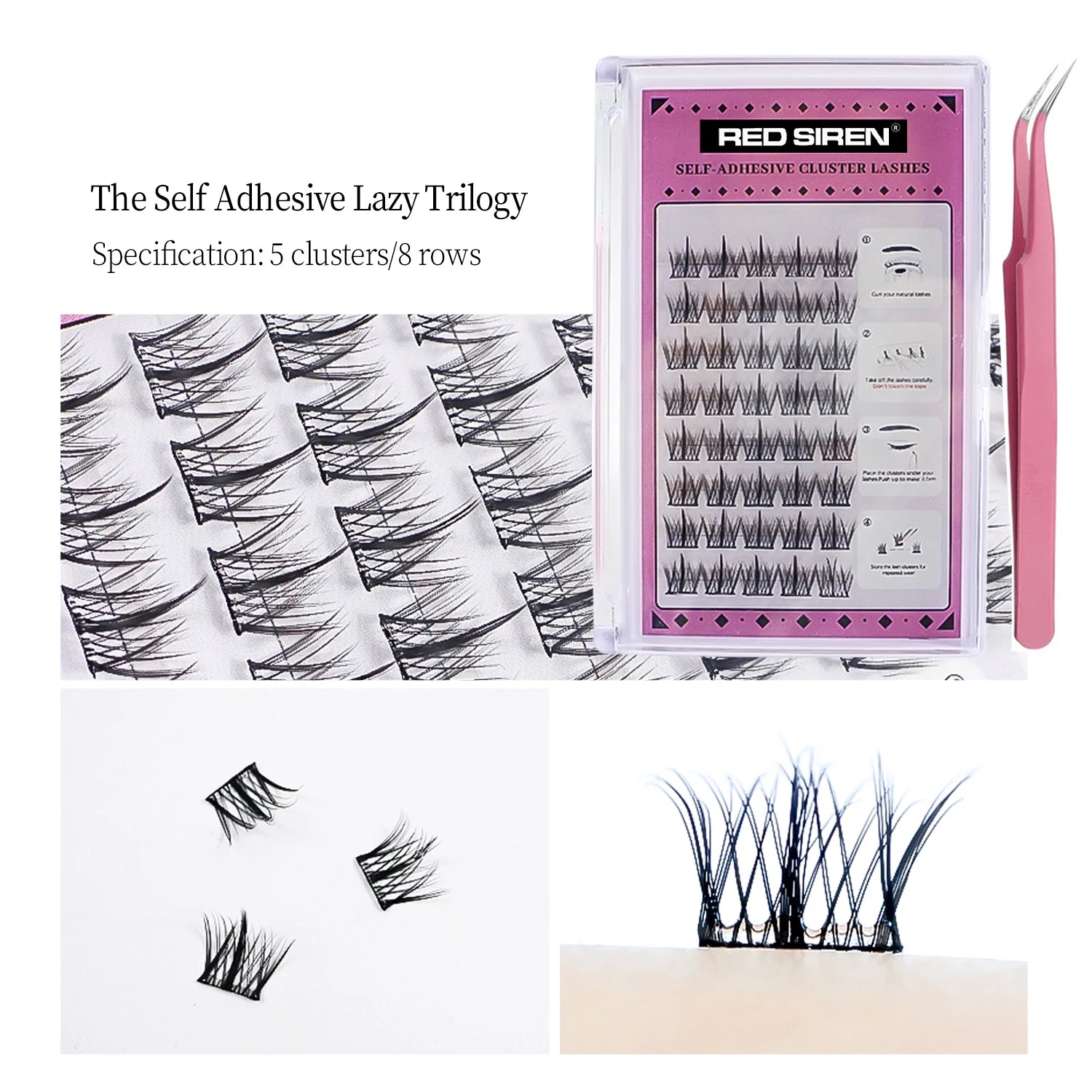 Manga Lashes Self Adhesive Lash Clusters No Glue Needed Natural Wispy Individual Lashes Korean Makeup