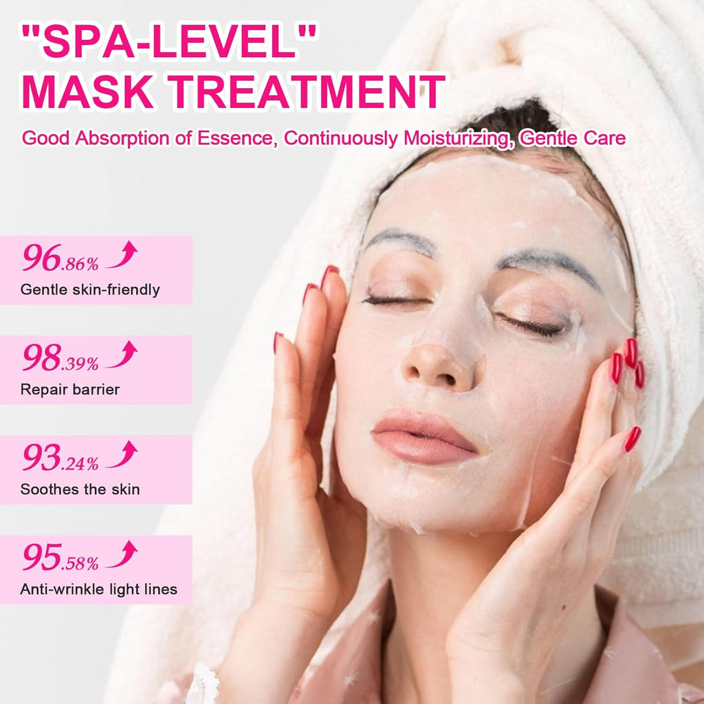 18Pcs Maschere Viso in Tessuto Stile Coreane per Il Set Kit Regalo Bambina Idratante Acido Ialuronico Ragazze Tante Face Mask Korean Skin Care Nutriente Lenitive Idratazione Profonda Ogni Della Pelle