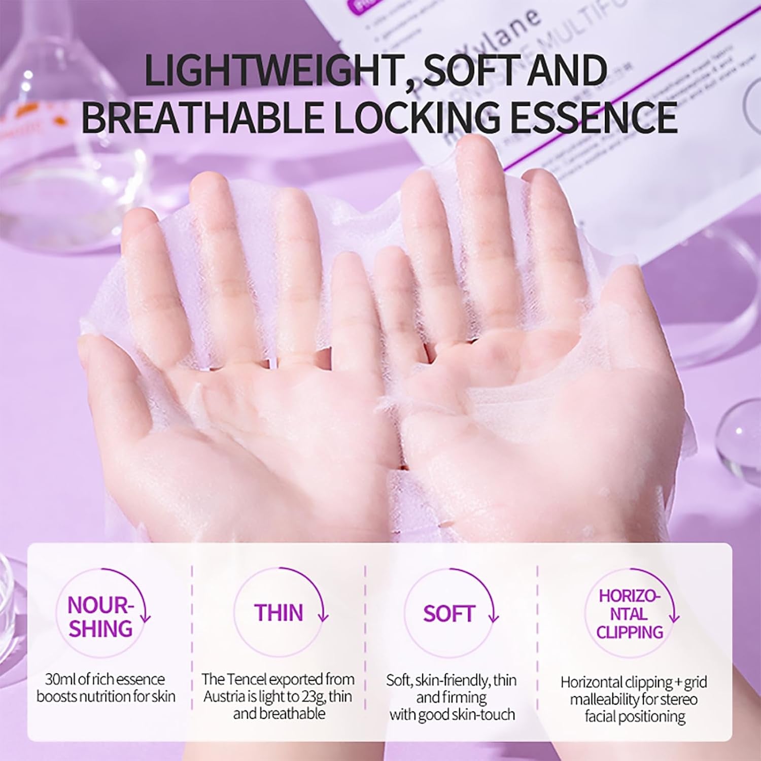 Korean Brand Pro-Xylane Facial Mask 30Ml×5Pcs / Anti-Aging & Anti-Wrinkle Formula to Reduce Fine Lines, Promote Collagen Synthesis, and Repair Damaged Skin Cells for Youthful Radiance