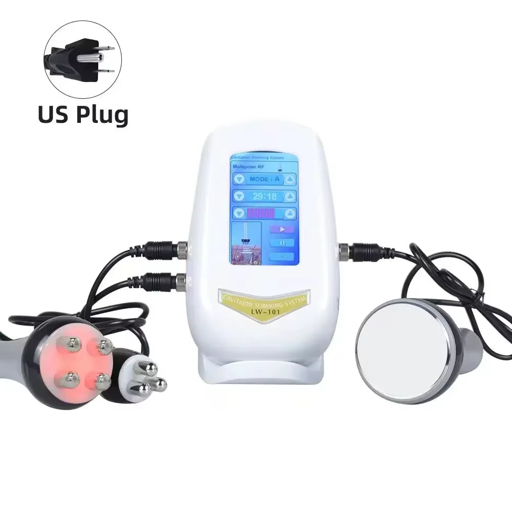 3 in 1 Portable Weight Loss Ultrasound Fat Cavitation System 40KHZ Body Slimming Machine Skin Tigentening Care Beauty Equipment